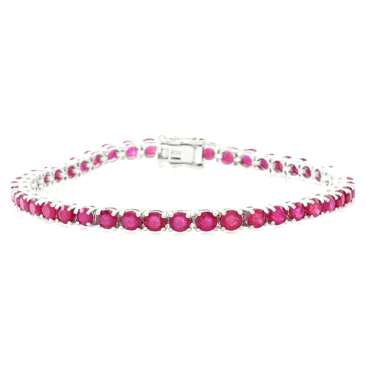 Ruby 925 Sterling Silver Tennis Bracelet Jewelry