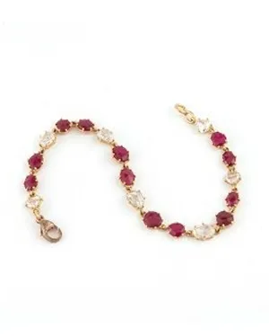 Ruby Diamond Mix Shape Bracelet