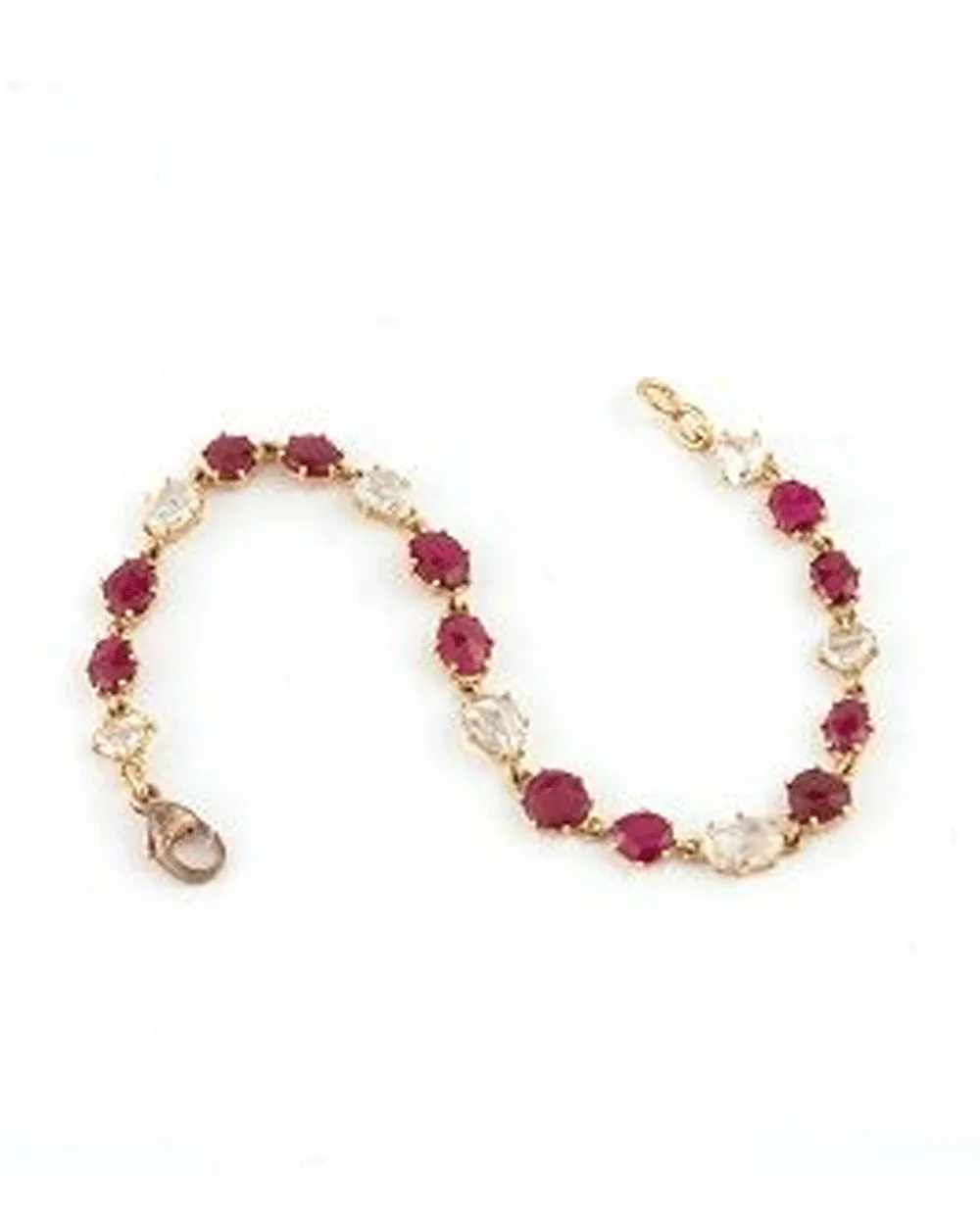 Ruby Diamond Mix Shape Bracelet