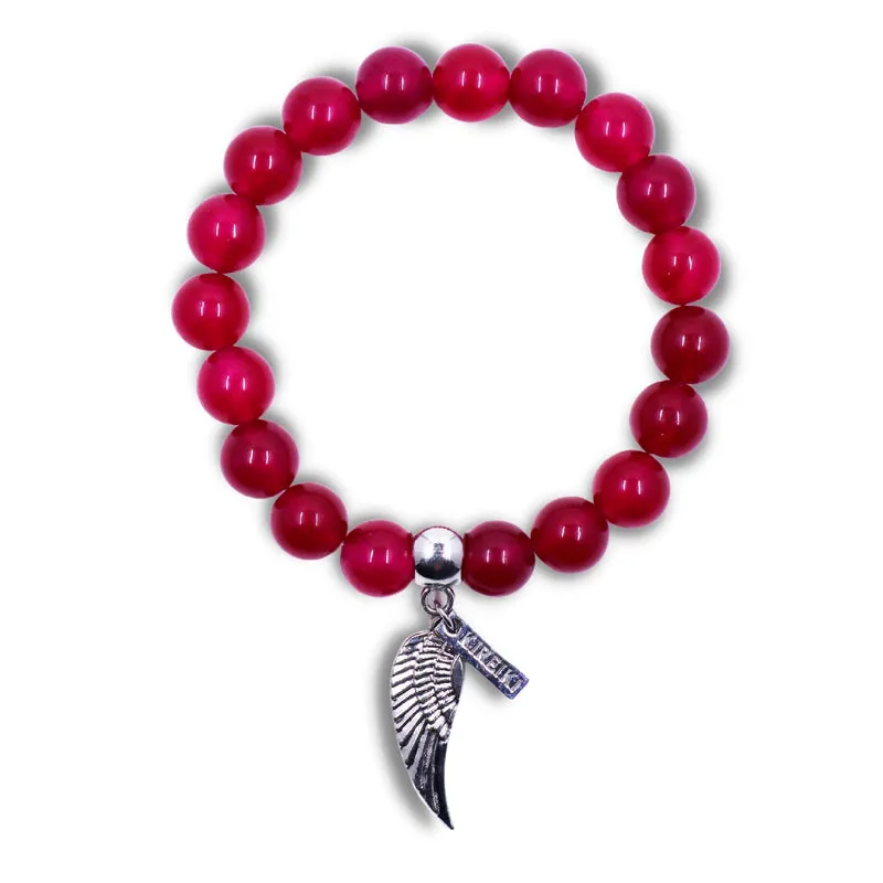 Ruby Gemstone Charm Bracelet