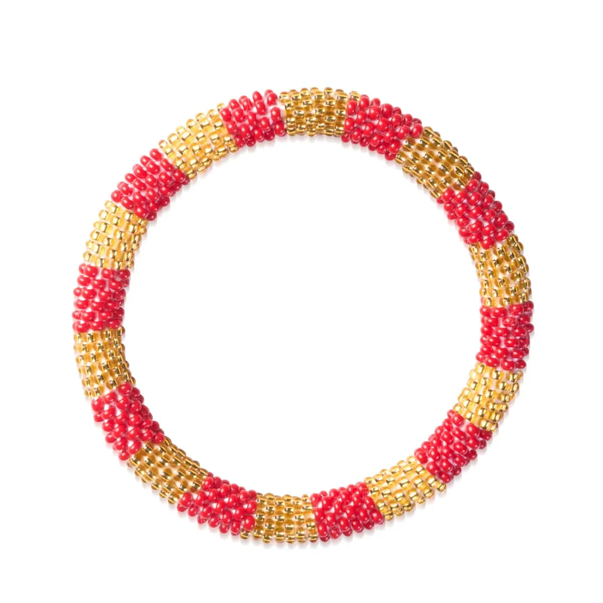 Ruby Gold | Himalayan Glass Bead Bracelet