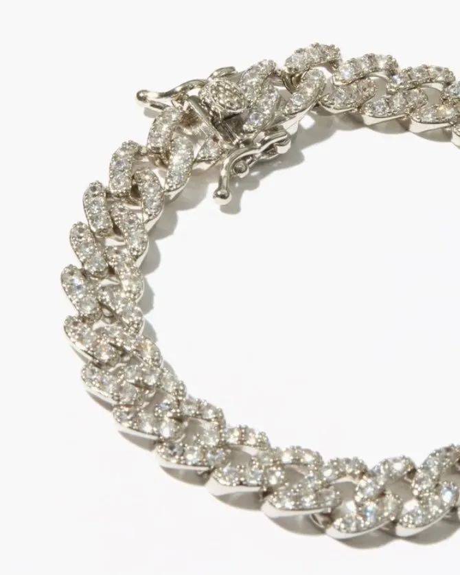 RUTH PAVE CURB SWAG BRACELET