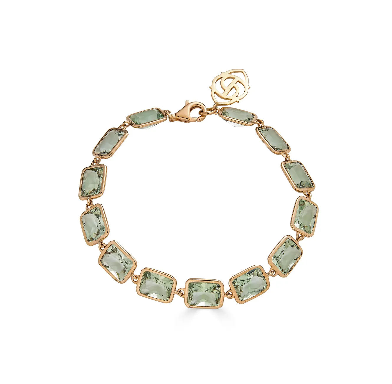 Sabel Collection Rose Gold Green Amethyst Bracelet