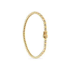 Sabel Collection Yellow Gold and Diamond Alternating Station Bracelet