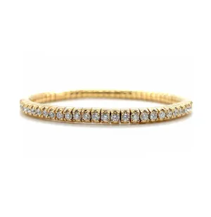 Sabel Collection Yellow Gold Diamond Stretch Bangle