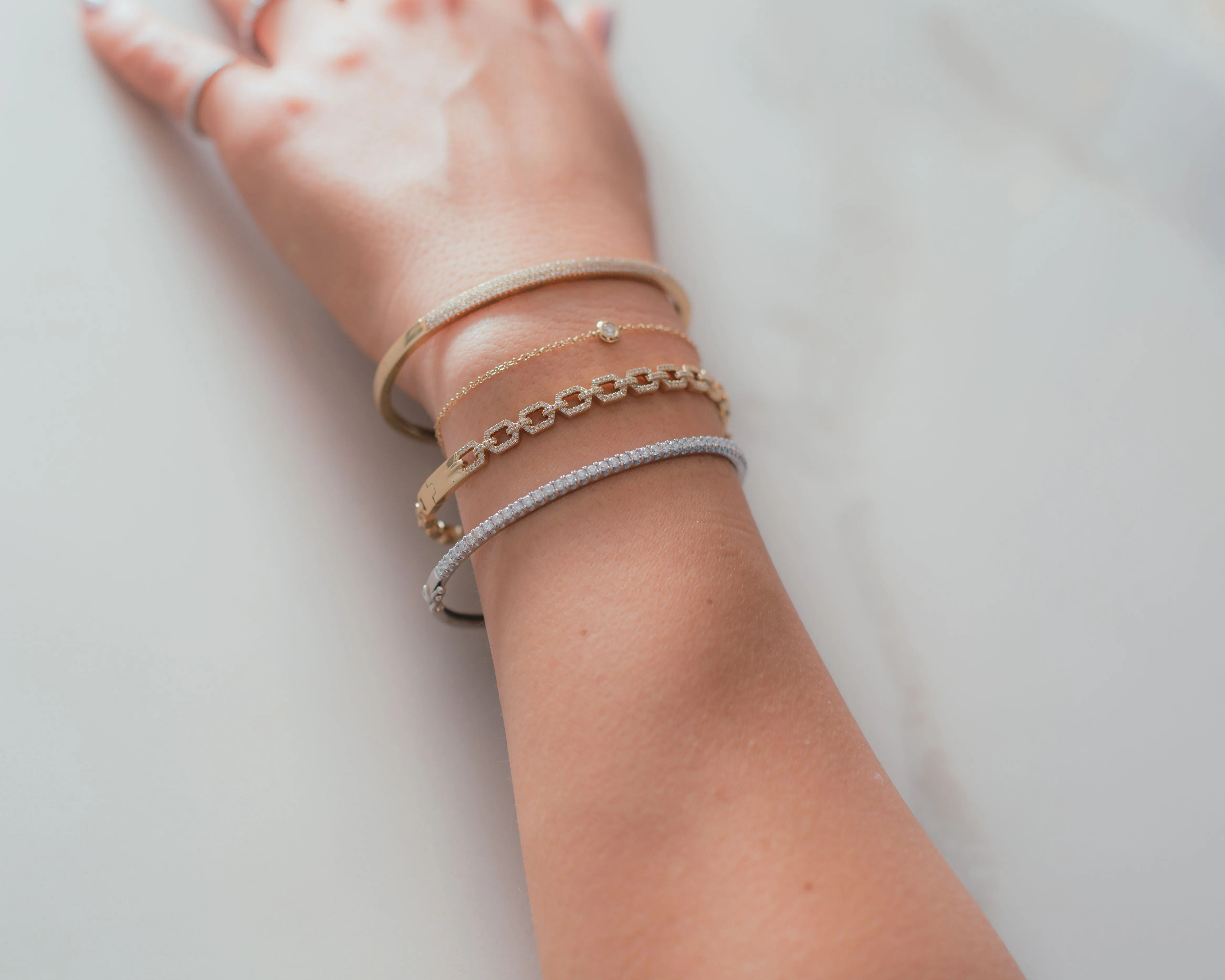 SANDAK Link Diamond Bangle