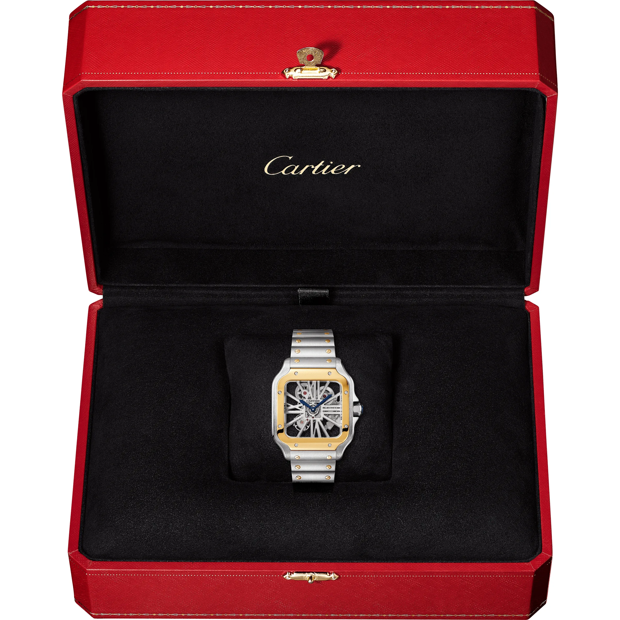 Santos de Cartier skeleton watch WHSA0019