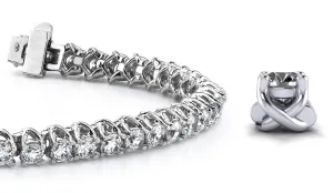 Scoop Link Diamond Strand Lab-Grown Diamond Tennis Bracelet with 2.56 ct.(finished) 2.2mm