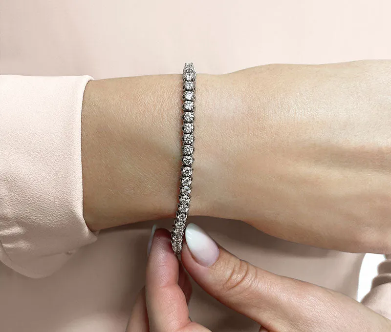 Scoop Link Diamond Strand Lab-Grown Diamond Tennis Bracelet with 2.56 ct.(finished) 2.2mm