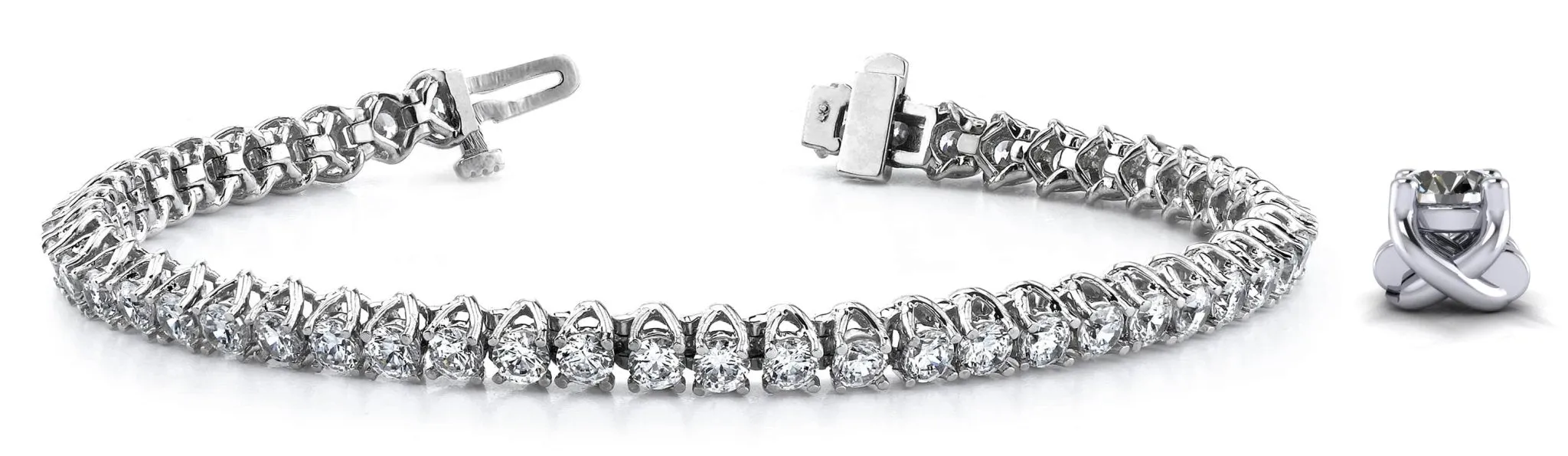 Scoop Link Diamond Strand Lab-Grown Diamond Tennis Bracelet with 2.56 ct.(finished) 2.2mm