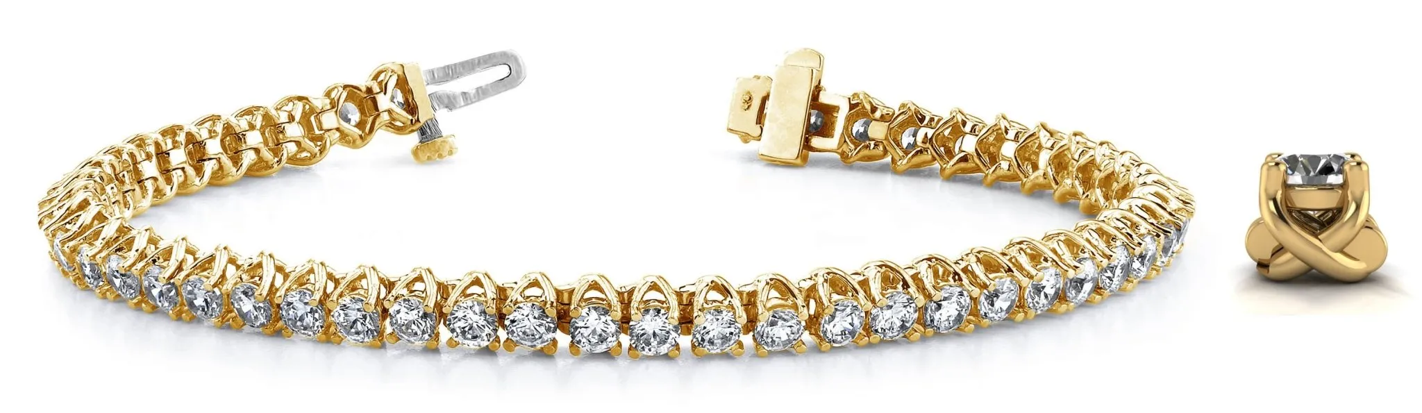 Scoop Link Diamond Strand Lab-Grown Diamond Tennis Bracelet with 2.56 ct.(finished) 2.2mm