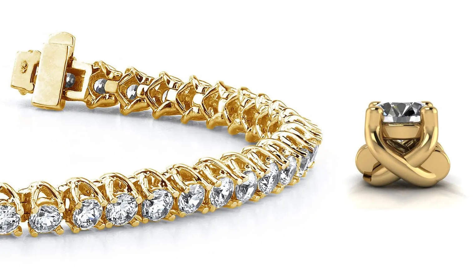 Scoop Link Diamond Strand Lab-Grown Diamond Tennis Bracelet with 2.56 ct.(finished) 2.2mm