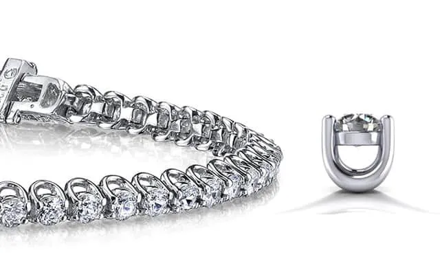 Scoop Link Lab-Grown Diamond Tennis Bracelet with 10.08 ct.(finished) 4.3mm