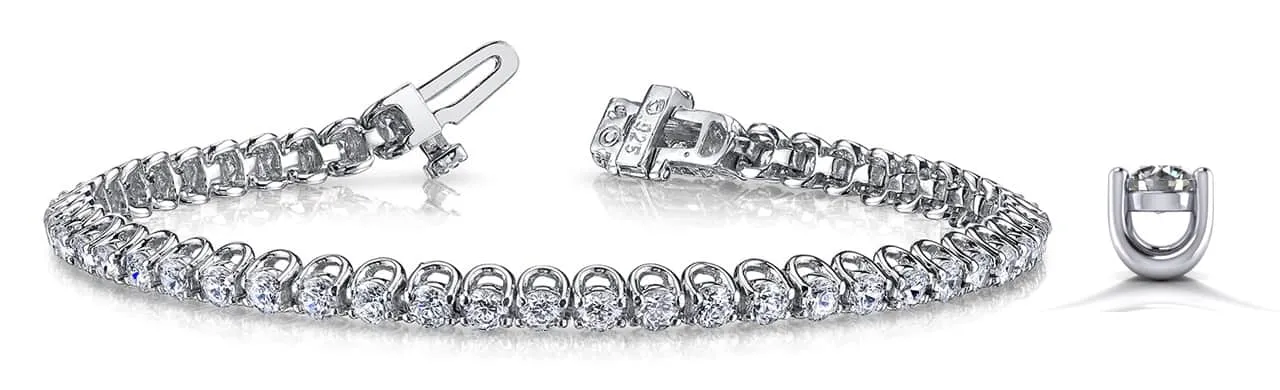Scoop Link Lab-Grown Diamond Tennis Bracelet with 10.08 ct.(finished) 4.3mm