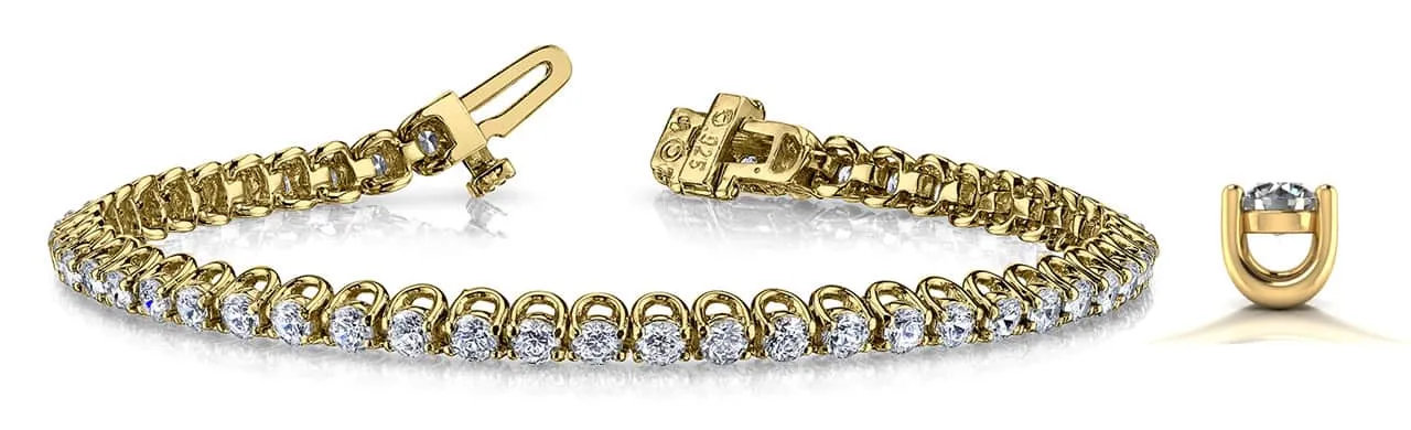 Scoop Link Lab-Grown Diamond Tennis Bracelet with 10.08 ct.(finished) 4.3mm
