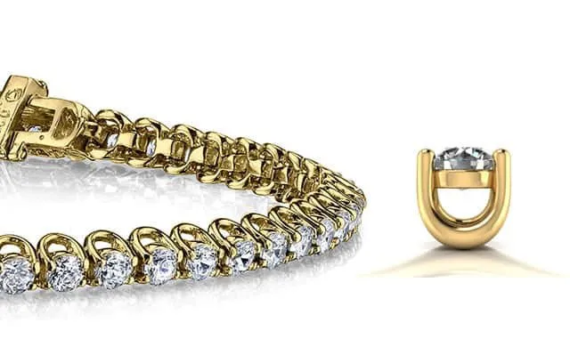 Scoop Link Lab-Grown Diamond Tennis Bracelet with 10.08 ct.(finished) 4.3mm