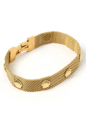 Seashell Mesh Gold Bracelet