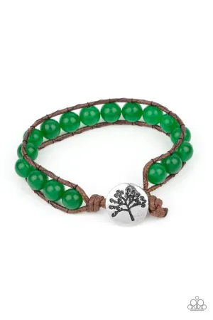 Seasonal Bounty - Green (Leafy Stamped) Bracelet
