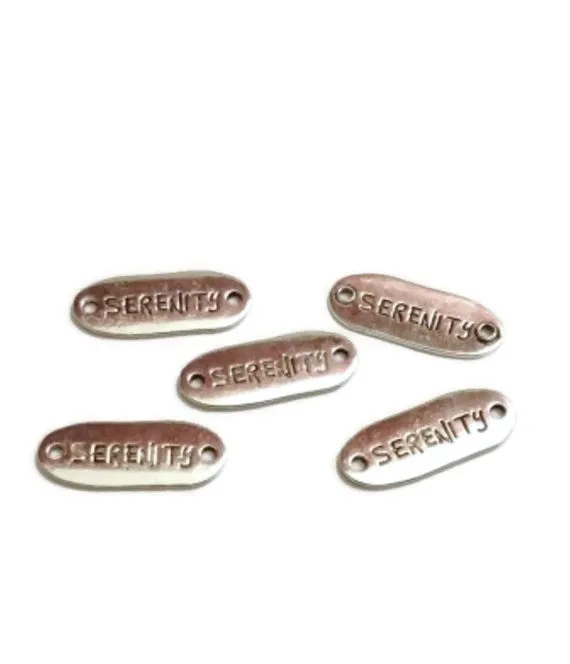 Serenity Connector Charms - Silver Tone