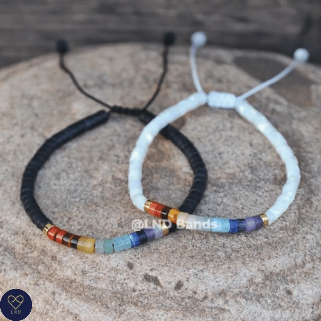 SET of 2 Chakra Couple Friendship Partner Distance Adjustable Bracelets, Anniversary gifts for boyfriend husband girlfriend, love gift