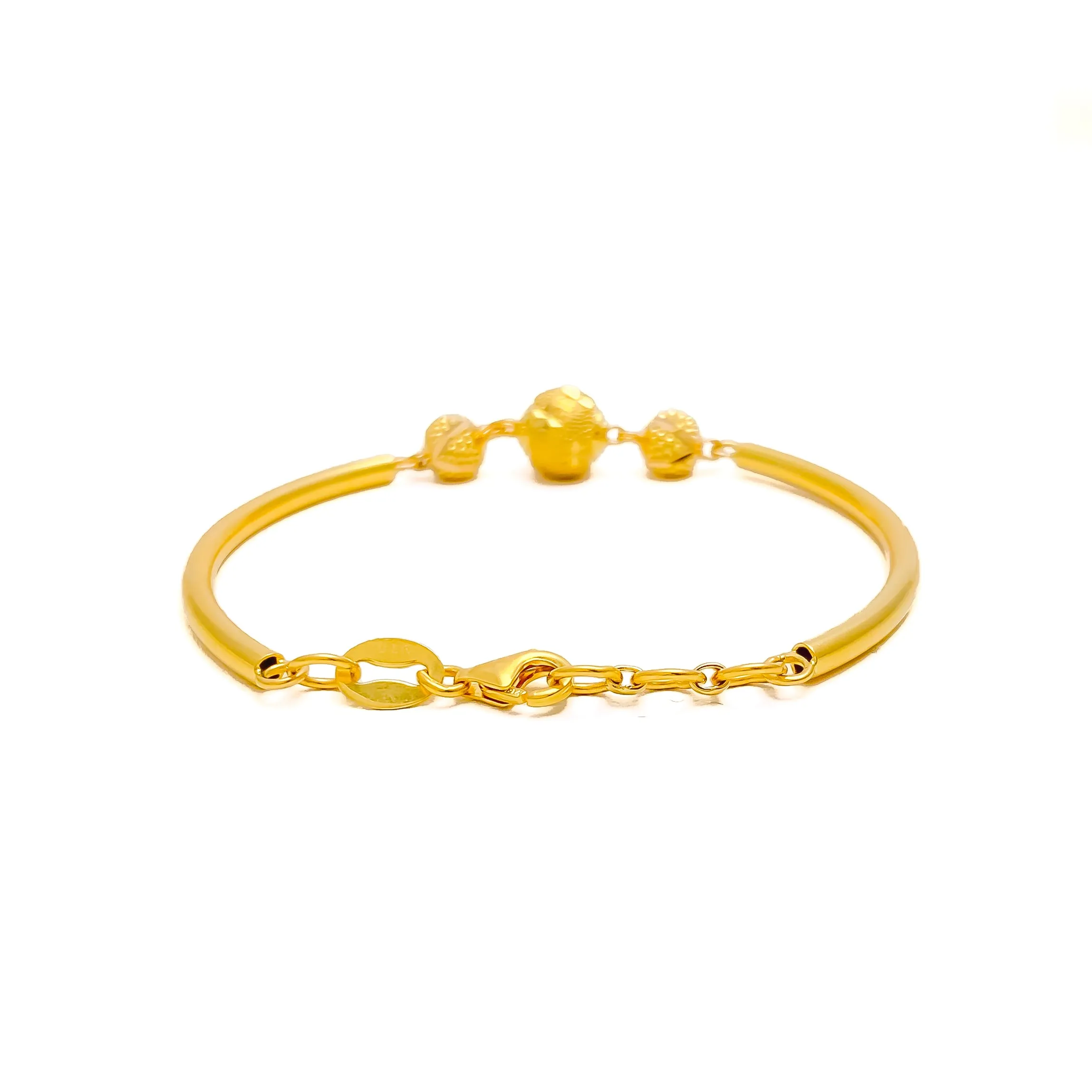 Shimmering Star 22k Gold Orb Flexi Bangle Bracelet