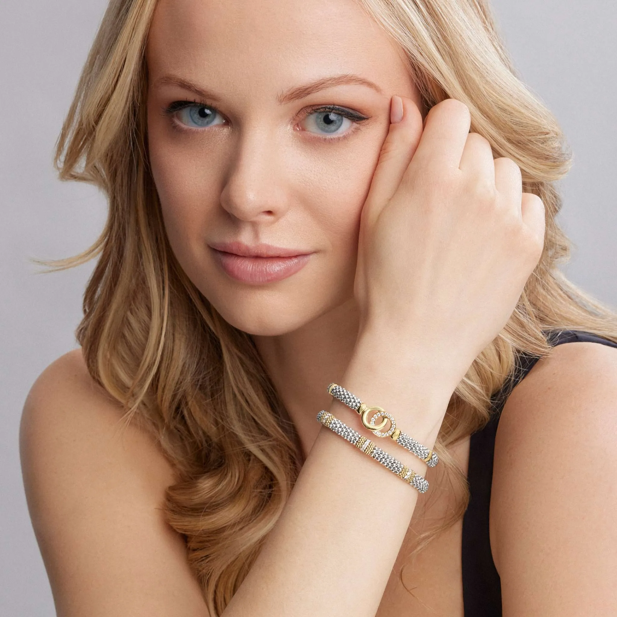 Signature Caviar 18K Gold and Diamond Bracelet Gift Set