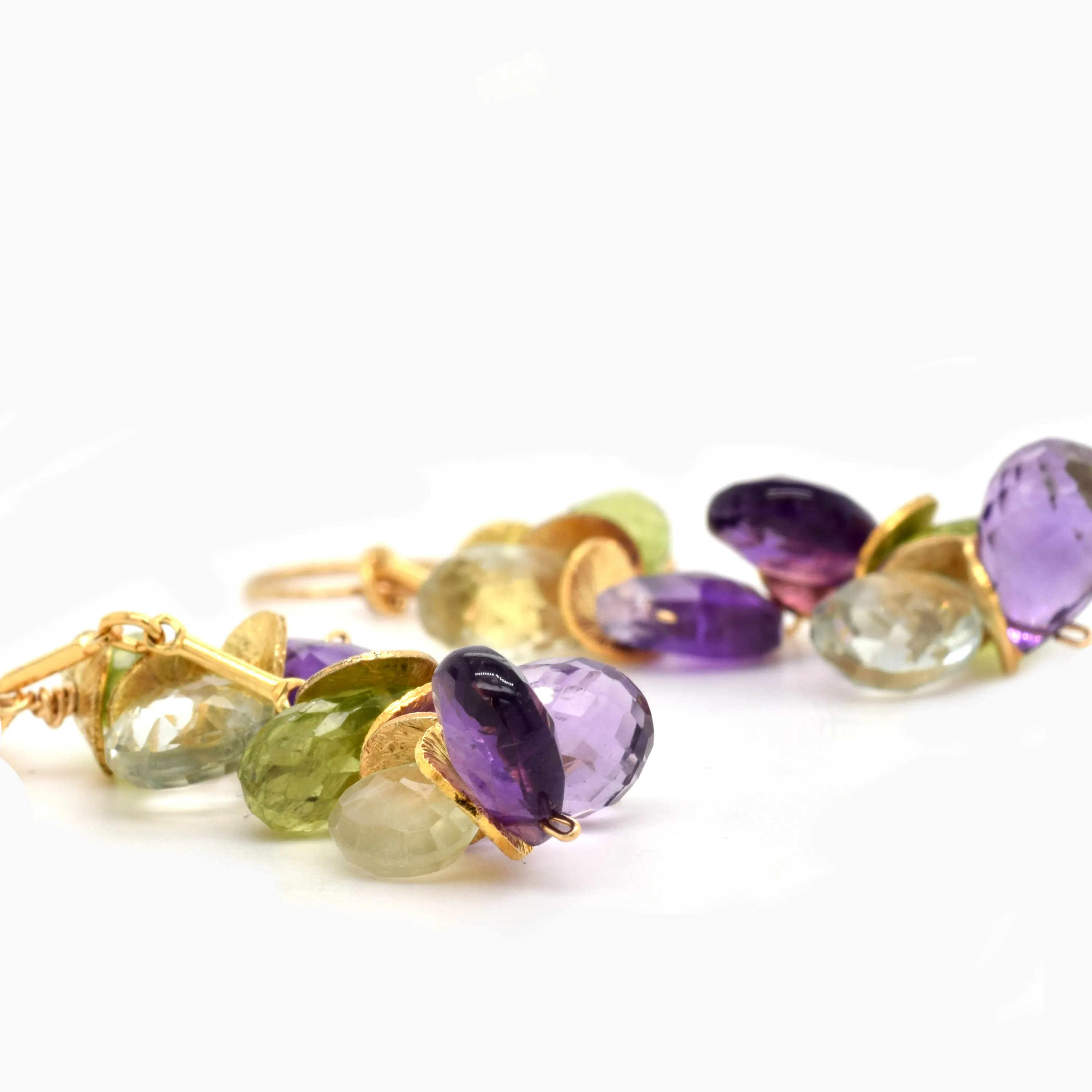 Signature Multi Gem Gold Earrings