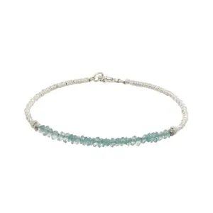 Silver Aqua Apatite Bracelet
