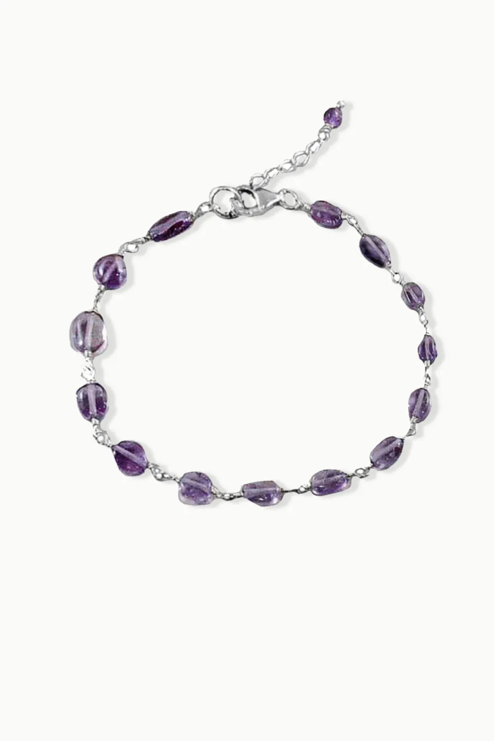 Sivalya Inner Peace Amethyst Bracelet Sterling Silver