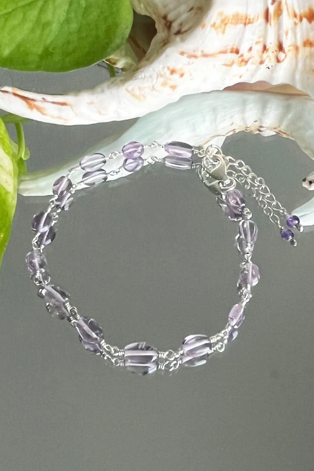 Sivalya Inner Peace Amethyst Bracelet Sterling Silver