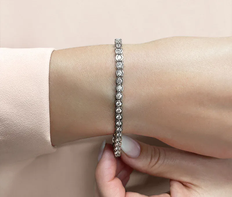 Smile Link Lab-Grown Diamond Tennis Bracelet with 10.12 ct.(finished) 4.75mm