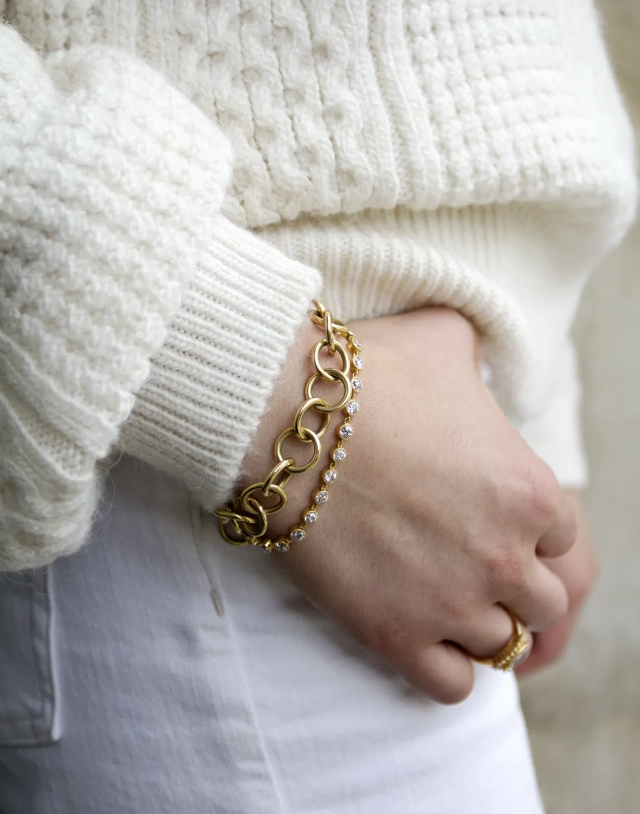 Solid Gold Club Bracelet