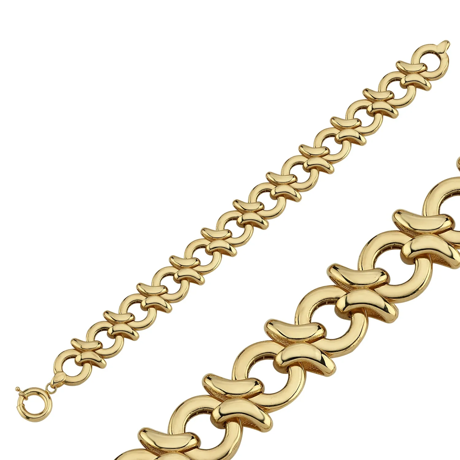 SPIKEY CHAIN BRACELET WITH ROUND LINK