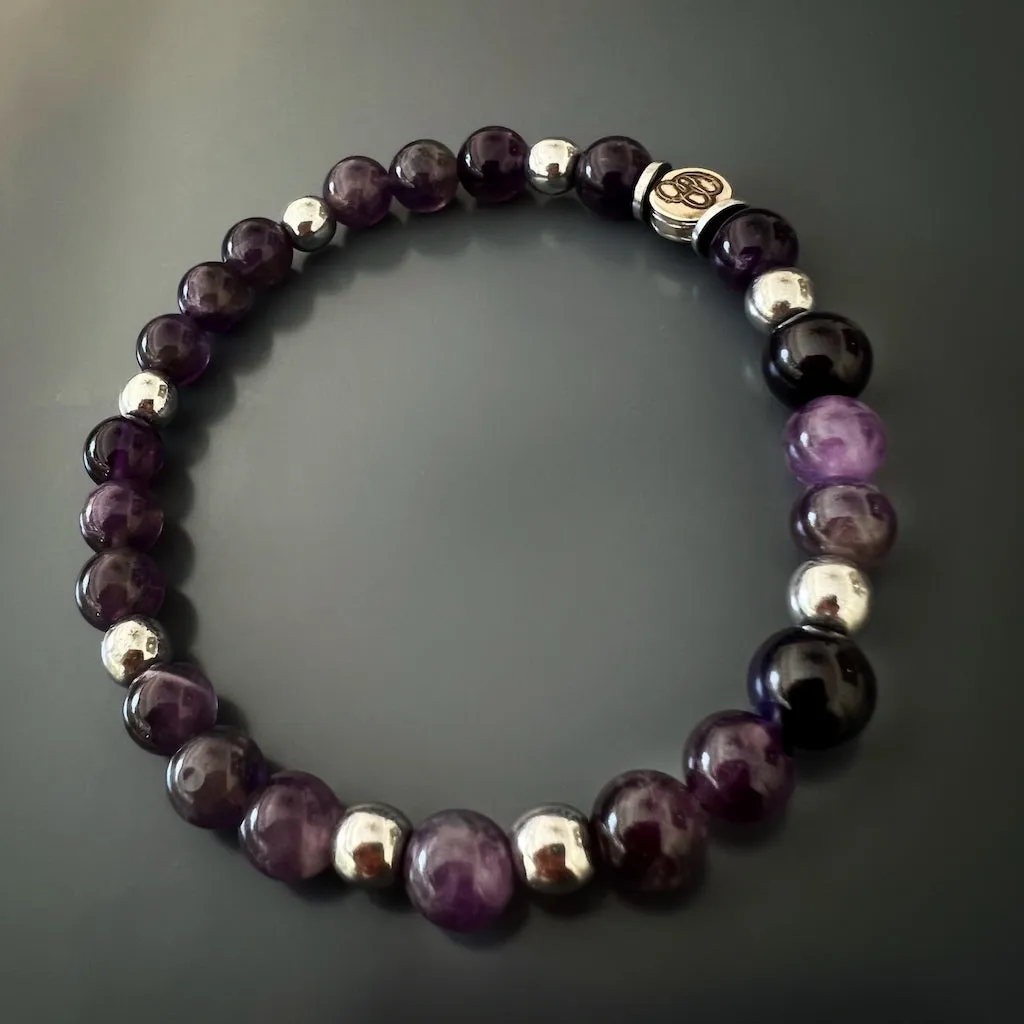 Spiritual Connection Amethyst Stone Beaded Bracelet