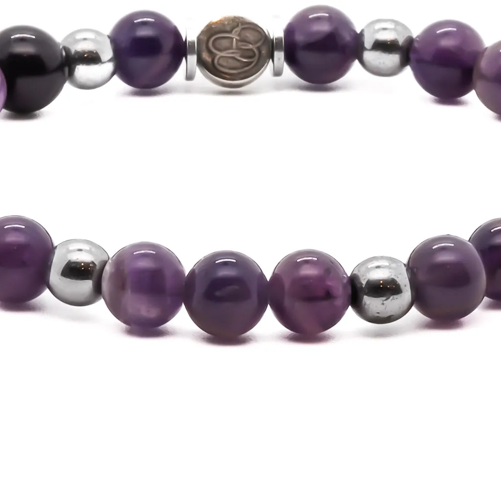 Spiritual Connection Amethyst Stone Beaded Bracelet