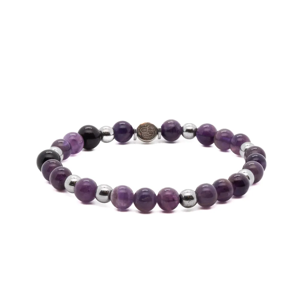 Spiritual Connection Amethyst Stone Beaded Bracelet