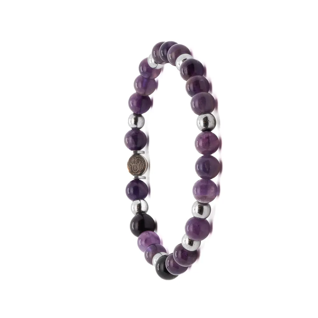 Spiritual Connection Amethyst Stone Beaded Bracelet