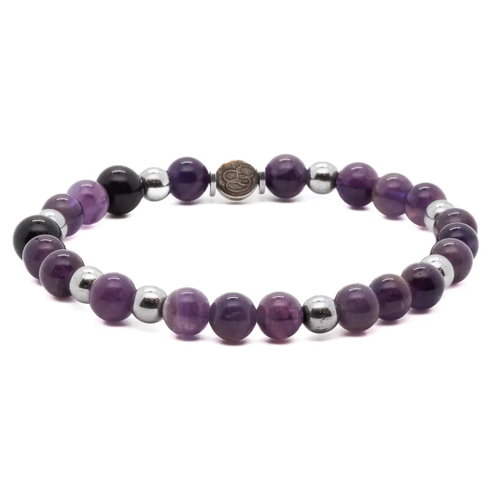 Spiritual Connection Amethyst Stone Beaded Bracelet