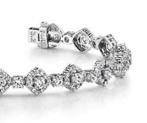 Square Link Lab-Grown Diamond Bracelet with 5.29 ct.(finished) 1.2mm, 2.7mm