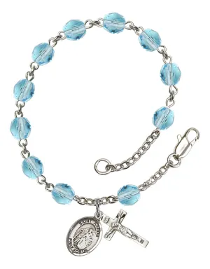 St. Aaron Custom Birthstone Rosary Bracelet