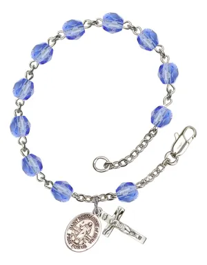 St. Bernardine of Sienna Custom Birthstone Rosary Bracelet