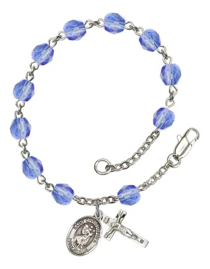 St. Christopher Custom Birthstone Rosary Bracelet