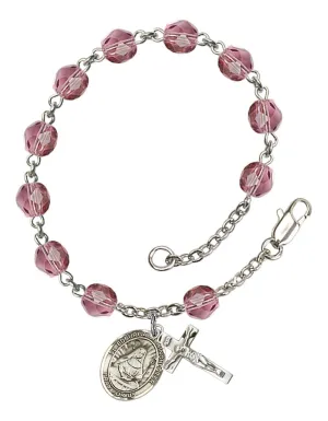 St. Edburga of Winchester Custom Birthstone Rosary Bracelet