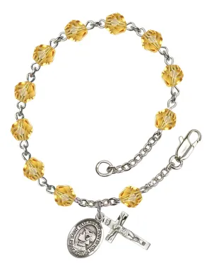 St. Elizabeth Ann Seton Custom Birthstone Rosary Bracelet