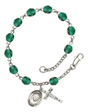 St. Eugene de Mazenod Custom Birthstone Rosary Bracelet