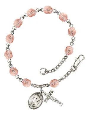 St. Helen Custom Birthstone Rosary Bracelet