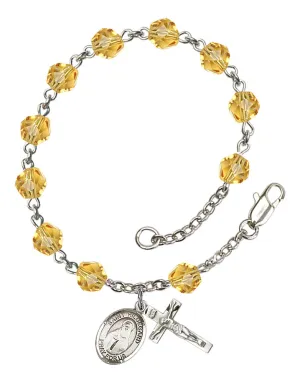 St. Hildegard von Bingen Custom Birthstone Rosary Bracelet