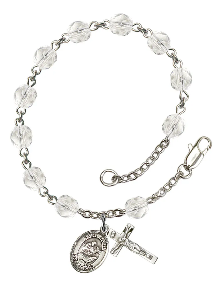 St. Jason Custom Birthstone Rosary Bracelet