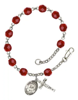 St. John Neumann Custom Birthstone Rosary Bracelet