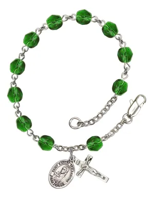 St. Kateri Tekakwitha Custom Birthstone Rosary Bracelet